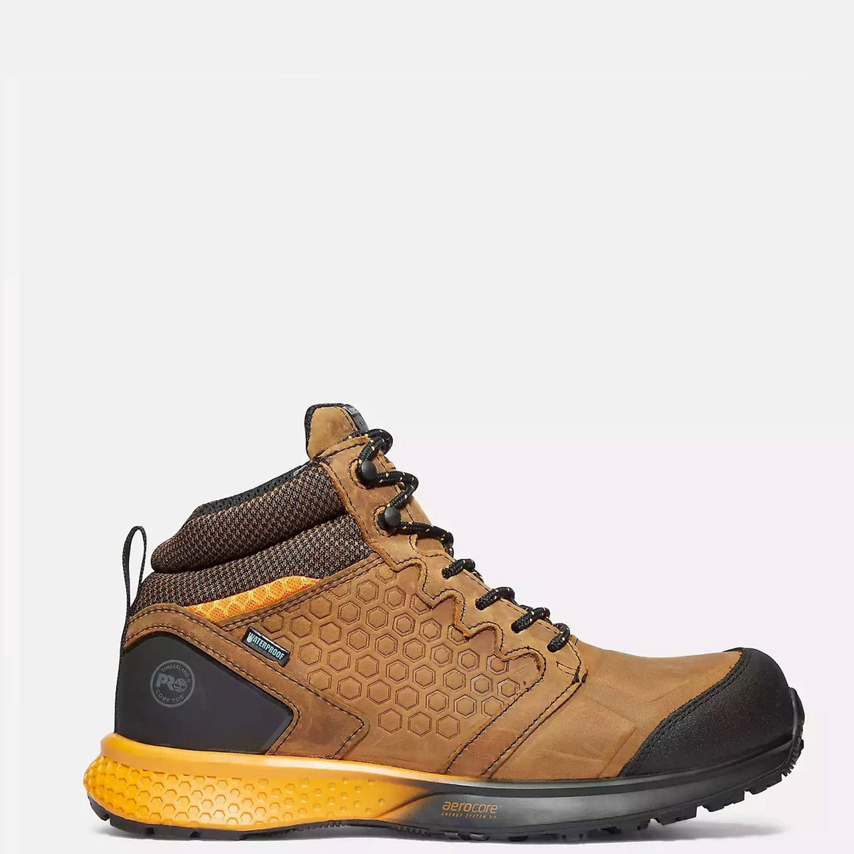 Timberland PRO Men's Reaxion Waterproof Comp Toe Work Sneaker Work Shoes Timberland PRO Brown/Orange 10 M