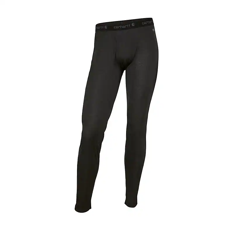 Carhartt Men's Force Midweight Stretch Base Layer Pant Thermals & Underwear Carhartt Black Heather 2XL Reg