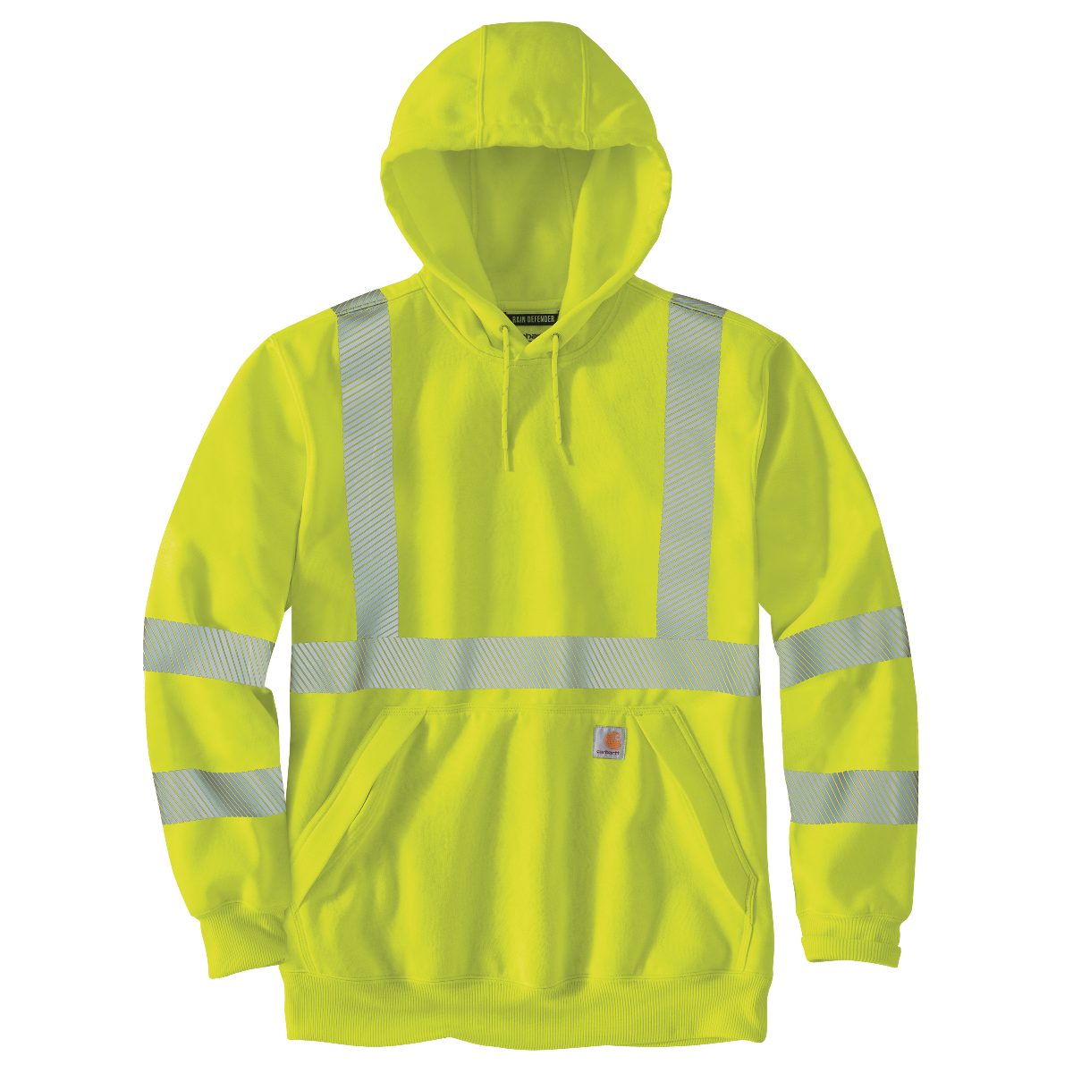 Carhartt Men&#39;s Hi-Vis Rain Defender Class 3 Sweatshirt - Work World - Workwear, Work Boots, Safety Gear