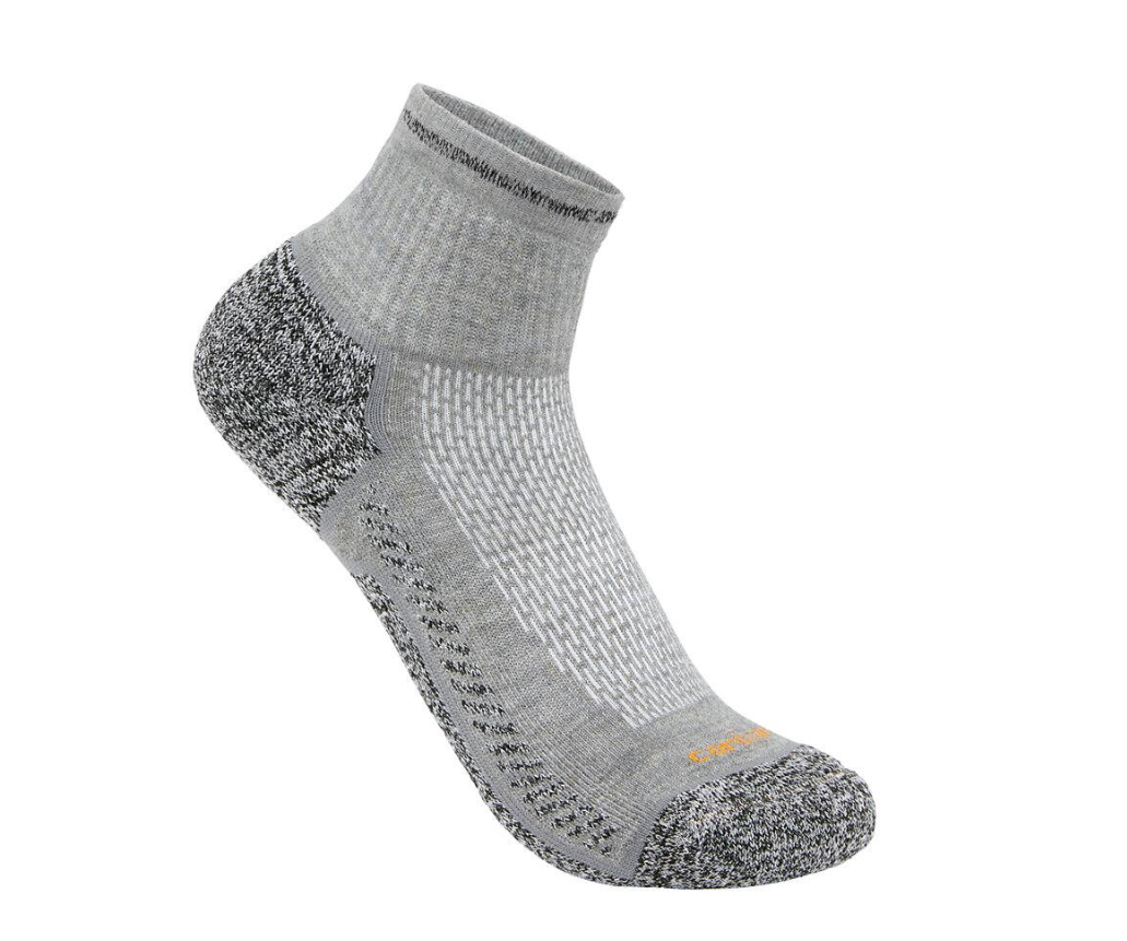 Carhartt Men's Force® Midweight Quarter Sock 3-Pack Socks Carhartt Charcoal L