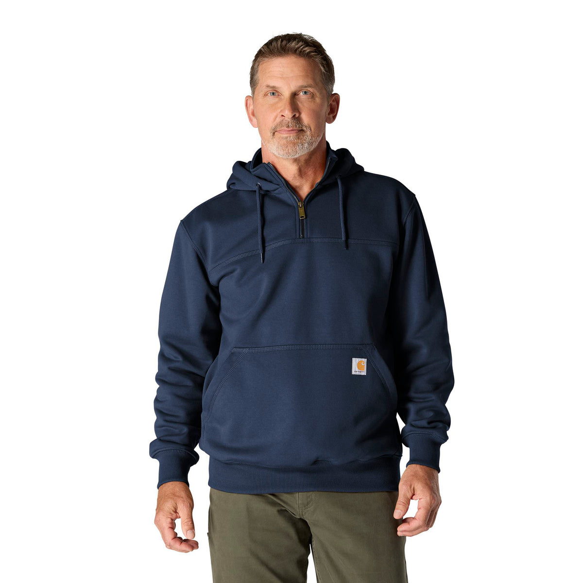 Carhartt Men's Rain Defender® Loose Fit Heavyweight Quarter-Zip Sweatshirt Sweatshirts & Hoodies Carhartt New Navy 2XL Reg