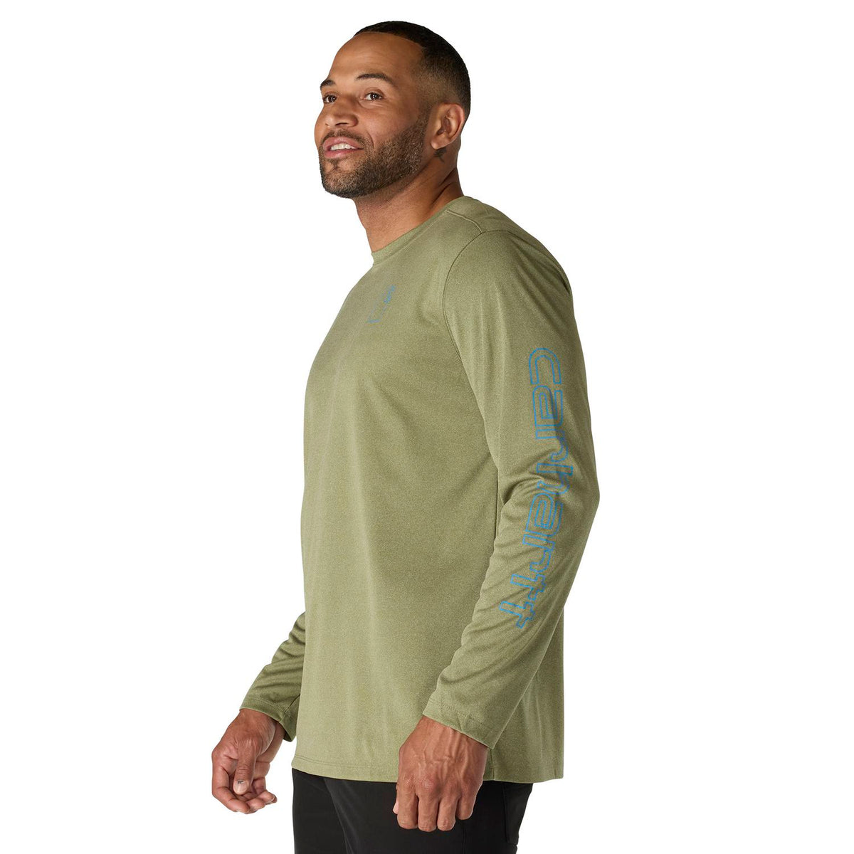 Carhartt Men's Force Sun Defender Lightweight Long Sleeve Logo T-Shirt Long Sleeve T-Shirts Carhartt