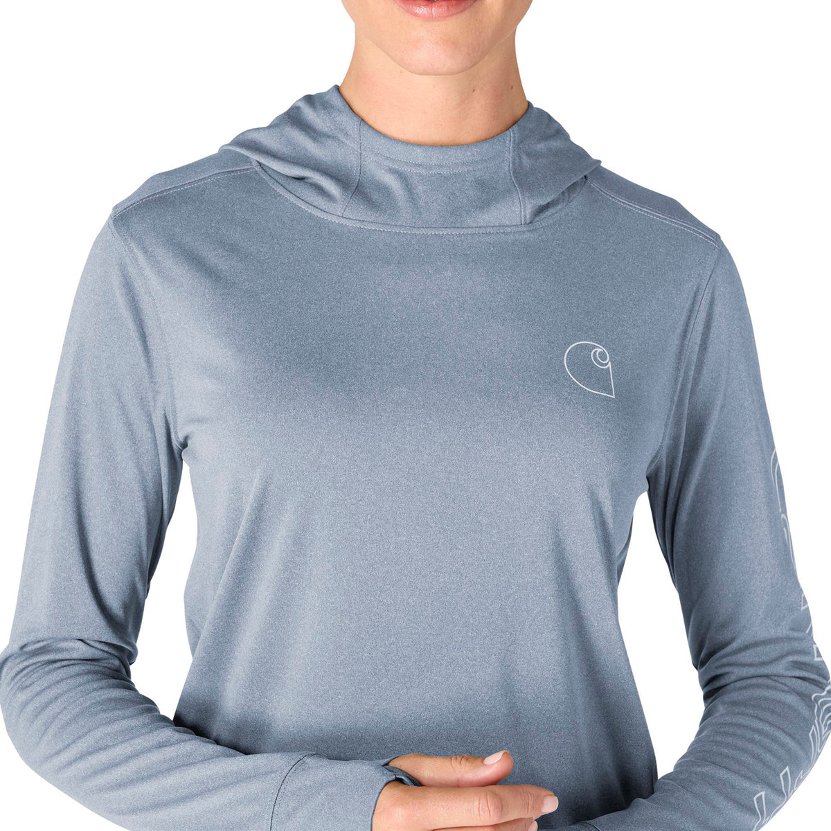 Carhartt Women's Force Sun Defender Relaxed Fit Long Sleeve Graphic Hooded T-Shirt - Work World - Workwear, Work Boots, Safety Gear