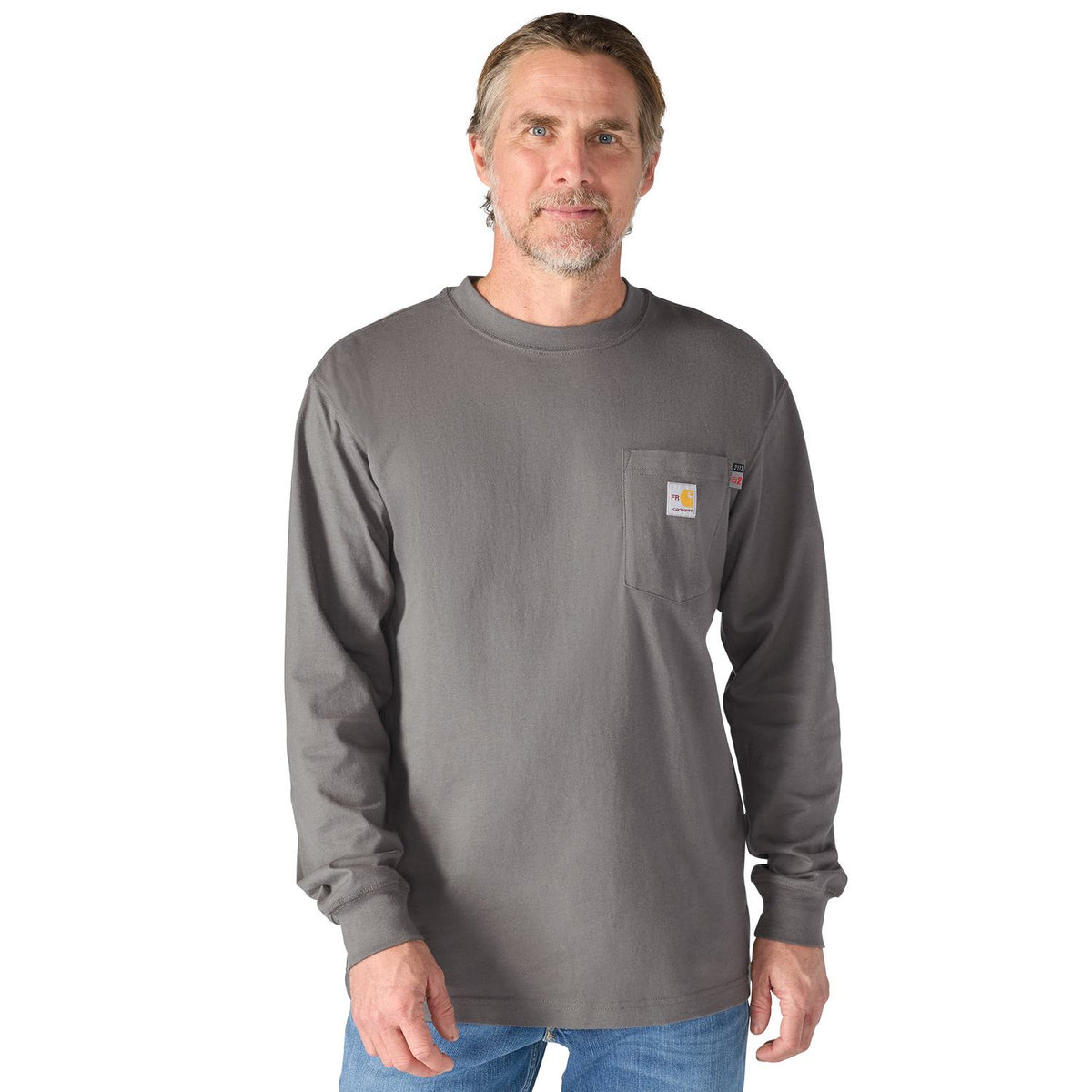 Carhartt Men's FR Force Irvine Loose Long Sleeve Eagle T-Shirt Long Sleeve T-Shirts Carhartt