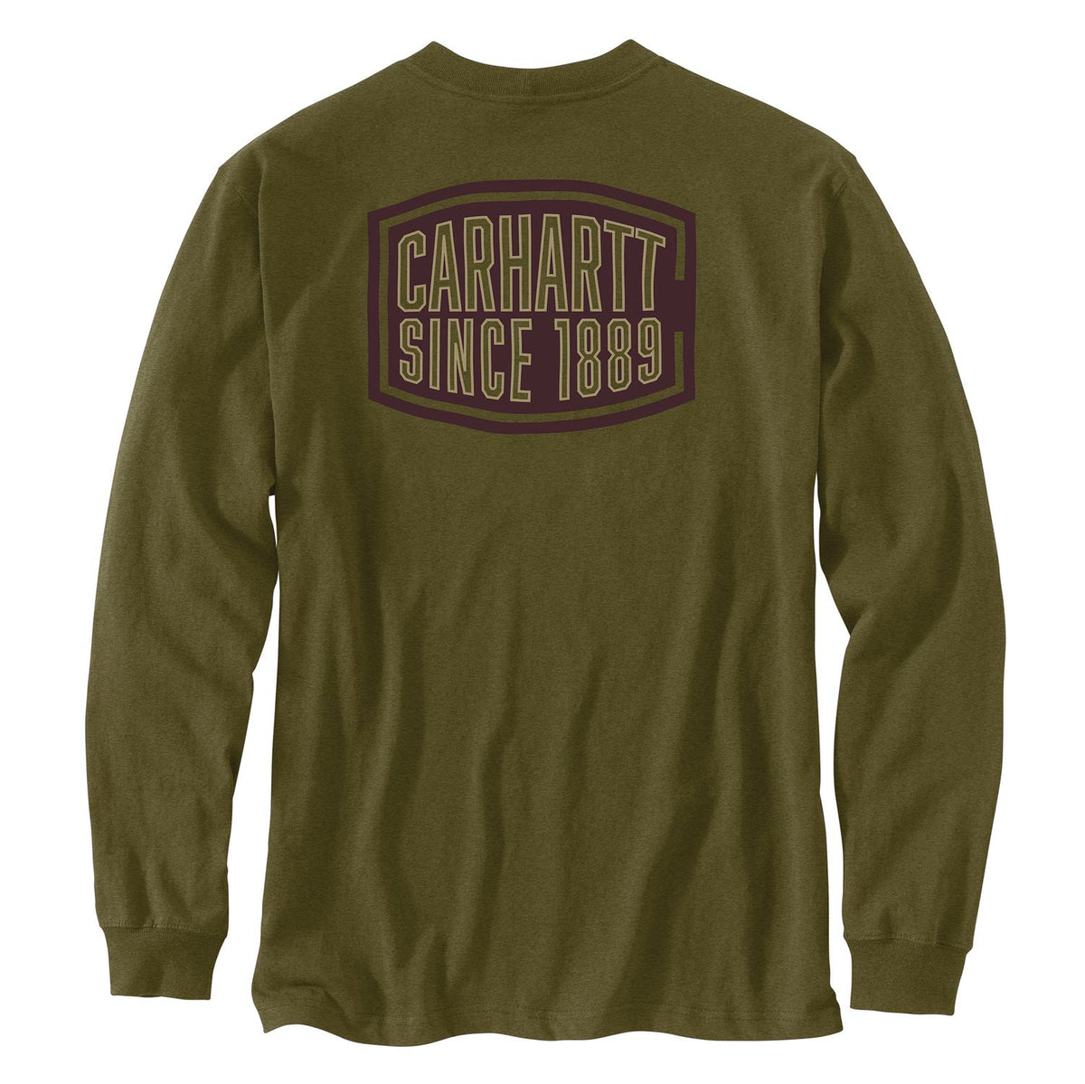 Carhartt Men's Loose Fit Heavyweight Long-Sleeve Pocket 1889 Graphic T-Shirt
