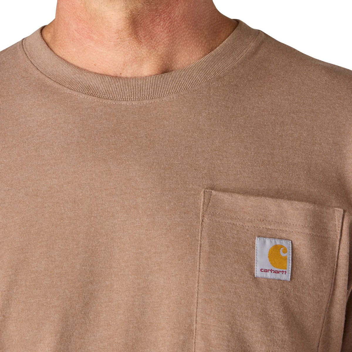 Carhartt Men's Loose Fit Heavyweight Long-Sleeve Pocket Deer Graphic T-Shirt