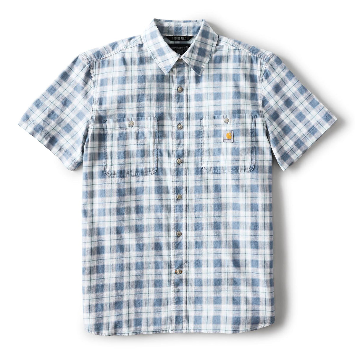 Carhartt Men's Bozeman Relaxed Short Sleeve Plaid Shirt Work Shirts Carhartt