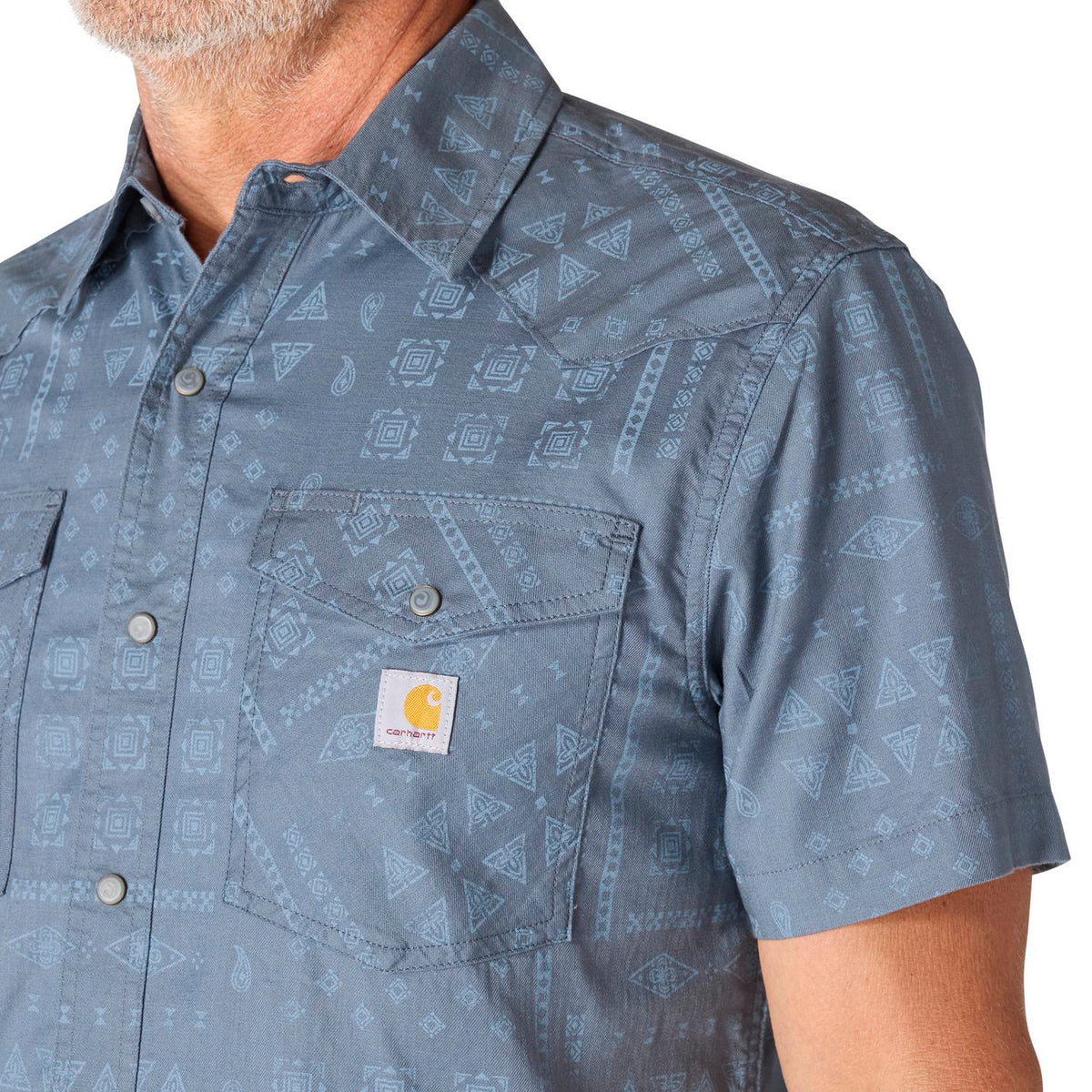Carhartt Men's Montana Bozeman Relaxed Short Sleeve Plaid Shirt Work Shirts Carhartt