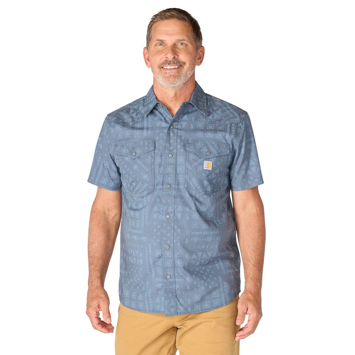 Carhartt Men's Montana Bozeman Relaxed Short Sleeve Plaid Shirt Work Shirts Carhartt