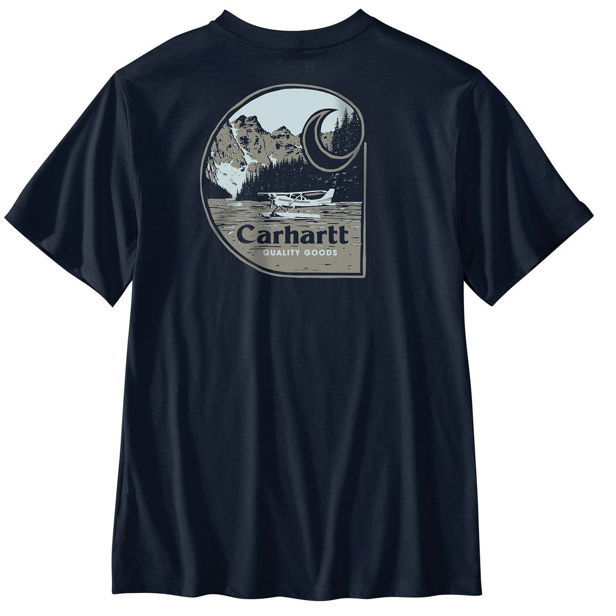 Carhartt Men's Relaxed Fit Lightweight Short-Sleeve Sea Plane Graphic T-Shirt