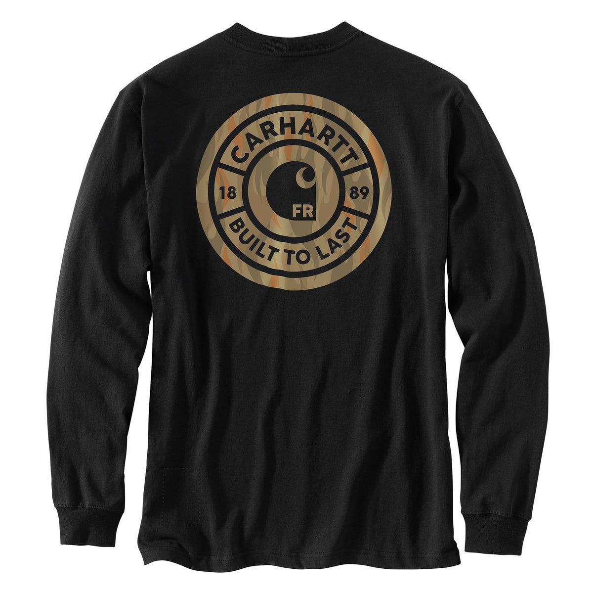 Carhartt Men's Flame-Resistant Force® Irvine Loose Long Sleeve Camo T-Shirt Long Sleeve T-Shirts Carhartt Black 2XL Reg