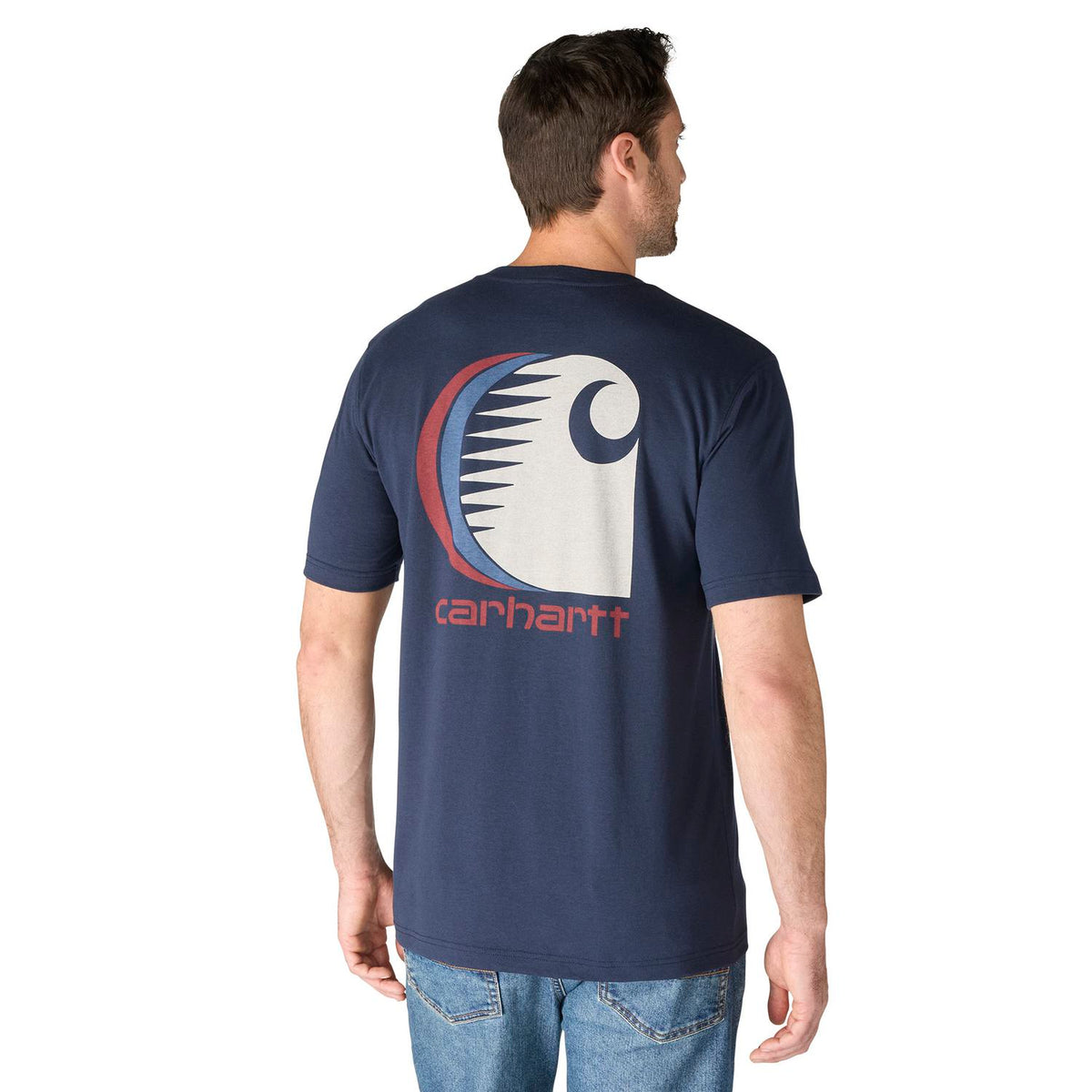 Carhartt Men's Irvine Relaxed C Logo T-Shirt T-Shirts Carhartt Navy 2XL Reg