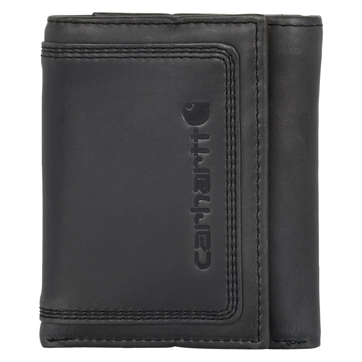 Carhartt Leather Triple-Stitched Trifold Wallet Wallets Carhartt Black OS