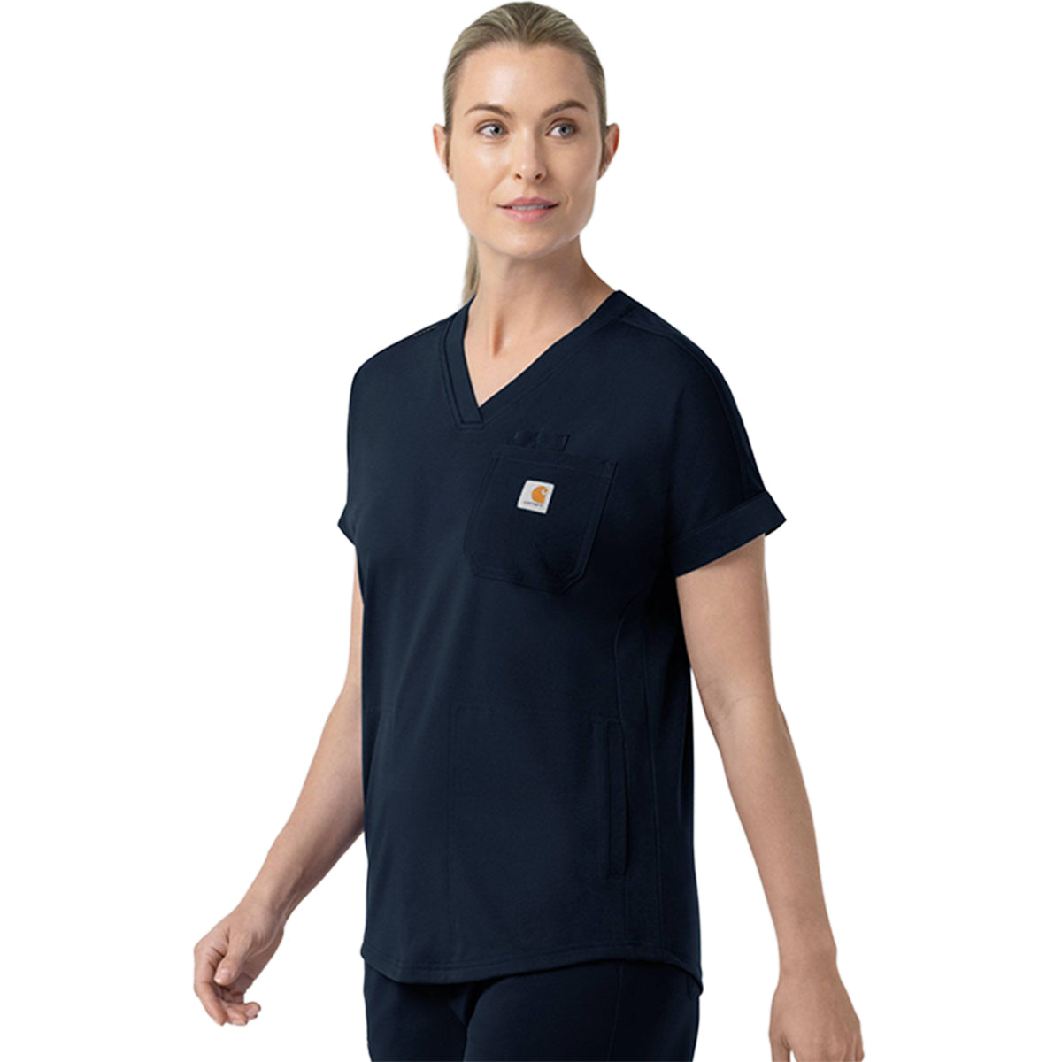 Carhartt Women's Force Cross-Flex Knit V-Neck Scrub Top Scrubs Carhartt