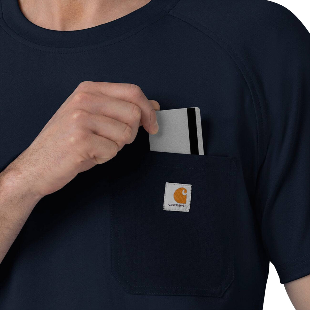 Carhartt Men's Force Cross-Flex Knit Crew Neck Scrub Top Scrubs Carhartt