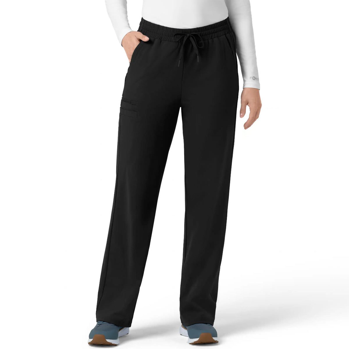 Carhartt Women's Force Cross-Flex Knit Boot Cut Scrub Pant Scrubs Carhartt Black 2XL Reg