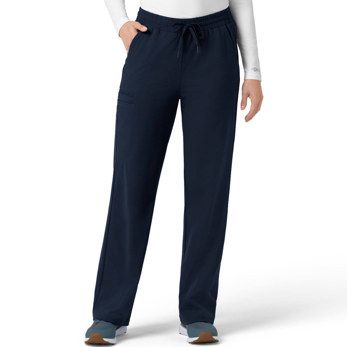 Carhartt Women's Force Cross-Flex Knit Boot Cut Scrub Pant Scrubs Carhartt Navy 2XL Reg
