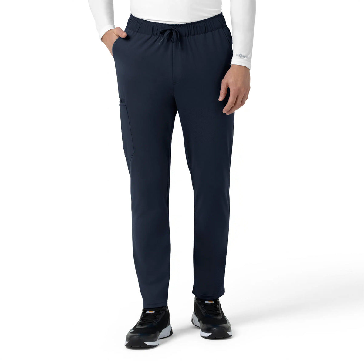 Carhartt Men's Force Cross-Flex Knit Straight Leg Tapered Scrub Pant Scrubs Carhartt Navy 2XL Reg