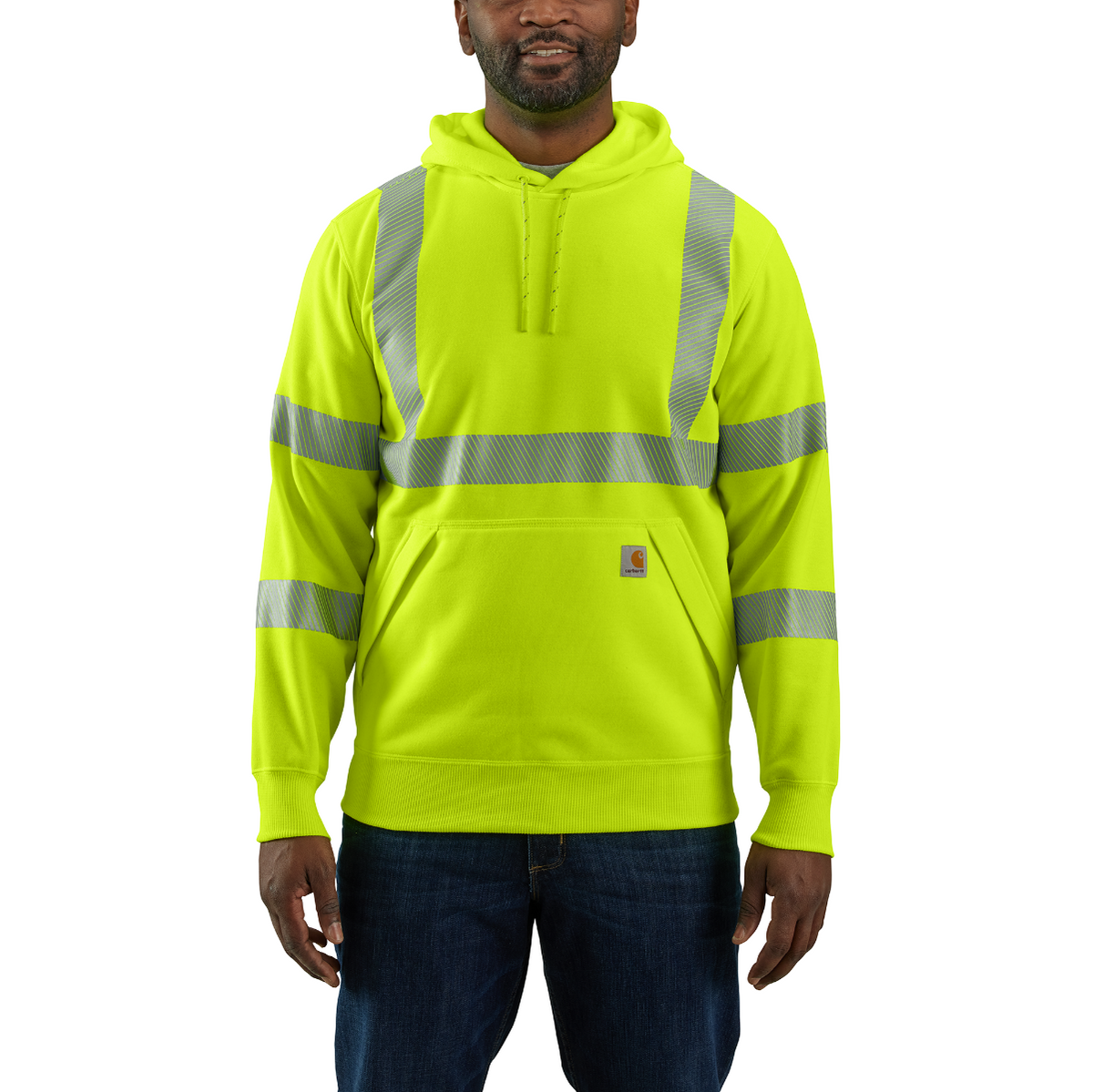 Carhartt Men's Hi-Vis Rain Defender Class 3 Sweatshirt Sweatshirts & Hoodies Carhartt Brite Lime 2XL Reg