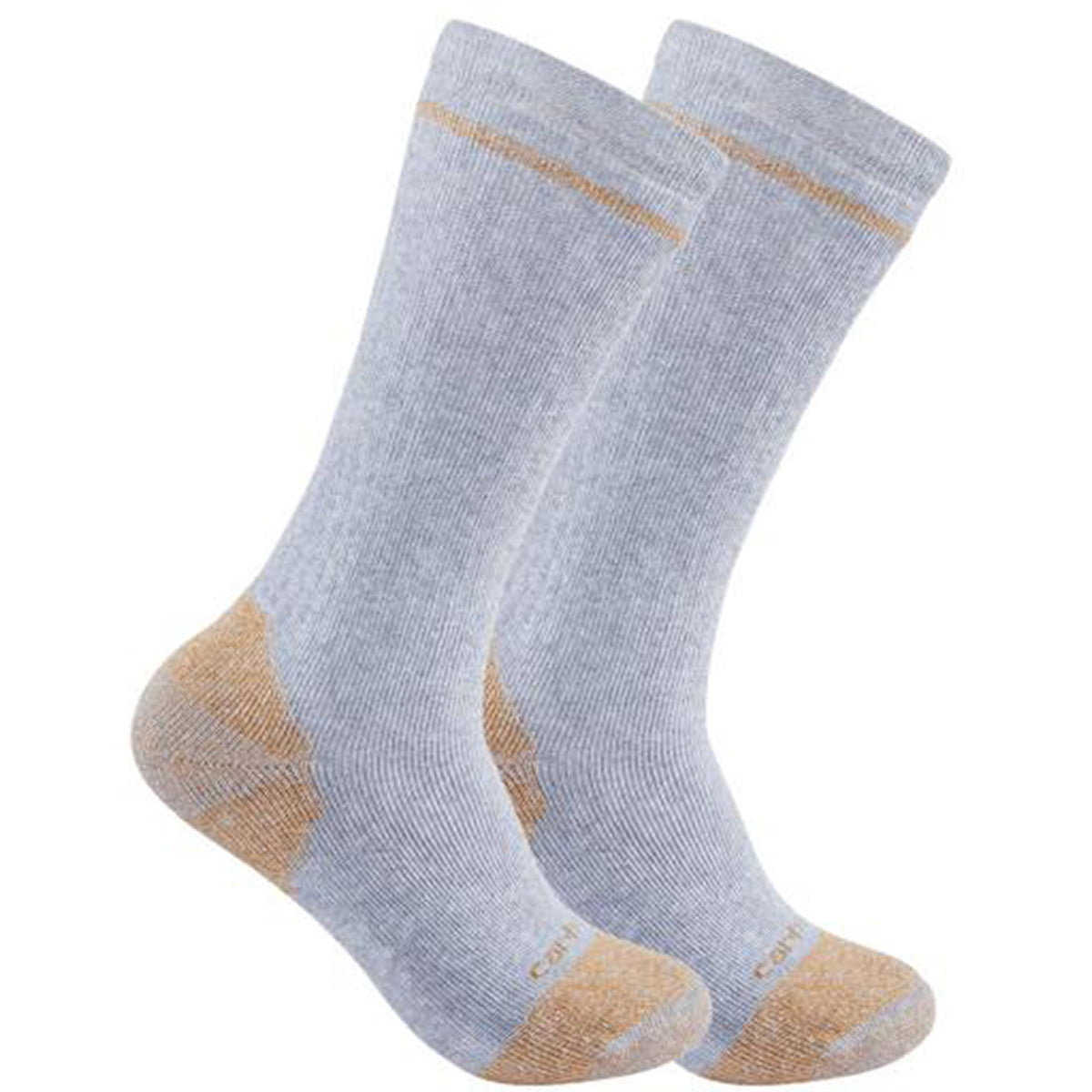 Carhartt Men's Midweight Cotton Blend Steel Toe Boot Sock 2-Pack Socks Carhartt Grey L