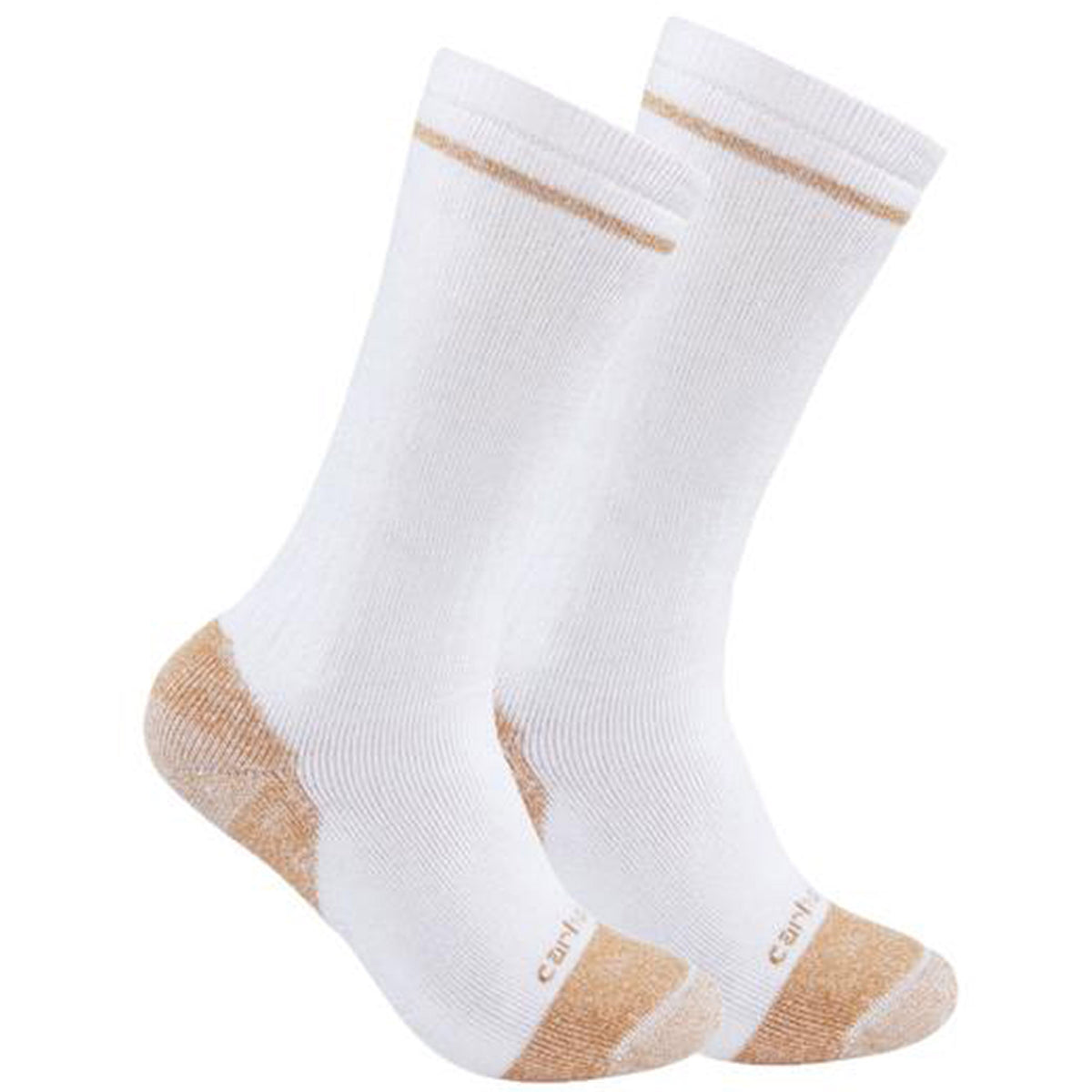 Carhartt Men's Midweight Cotton Blend Steel Toe Boot Sock 2-Pack Socks Carhartt White L