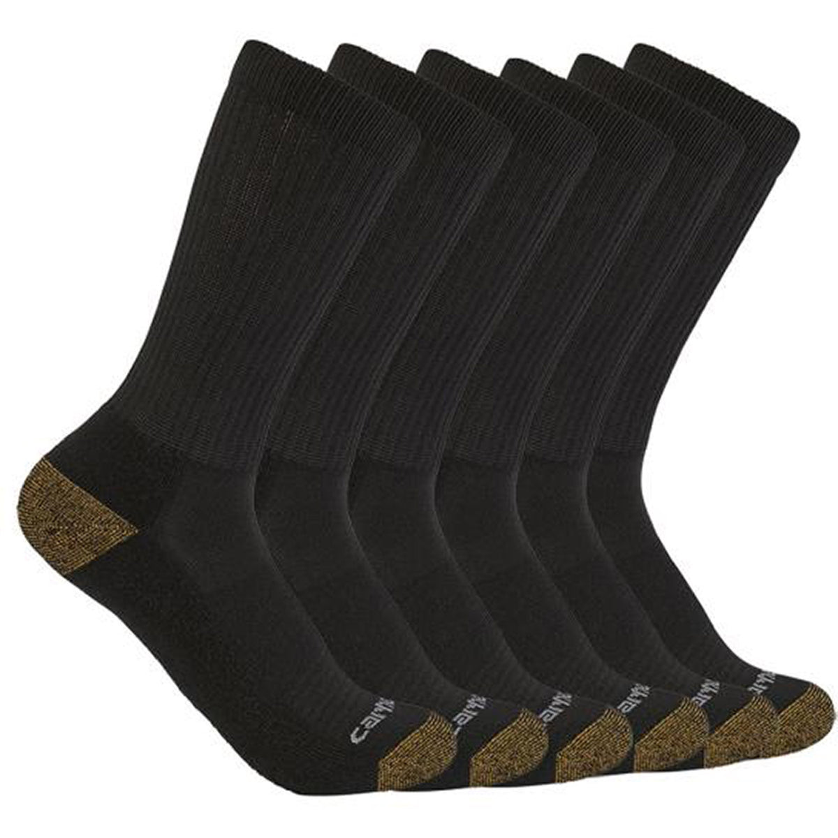 Carhartt Men&#39;s Midweight Crew 6-Pack Socks - Work World - Workwear, Work Boots, Safety Gear