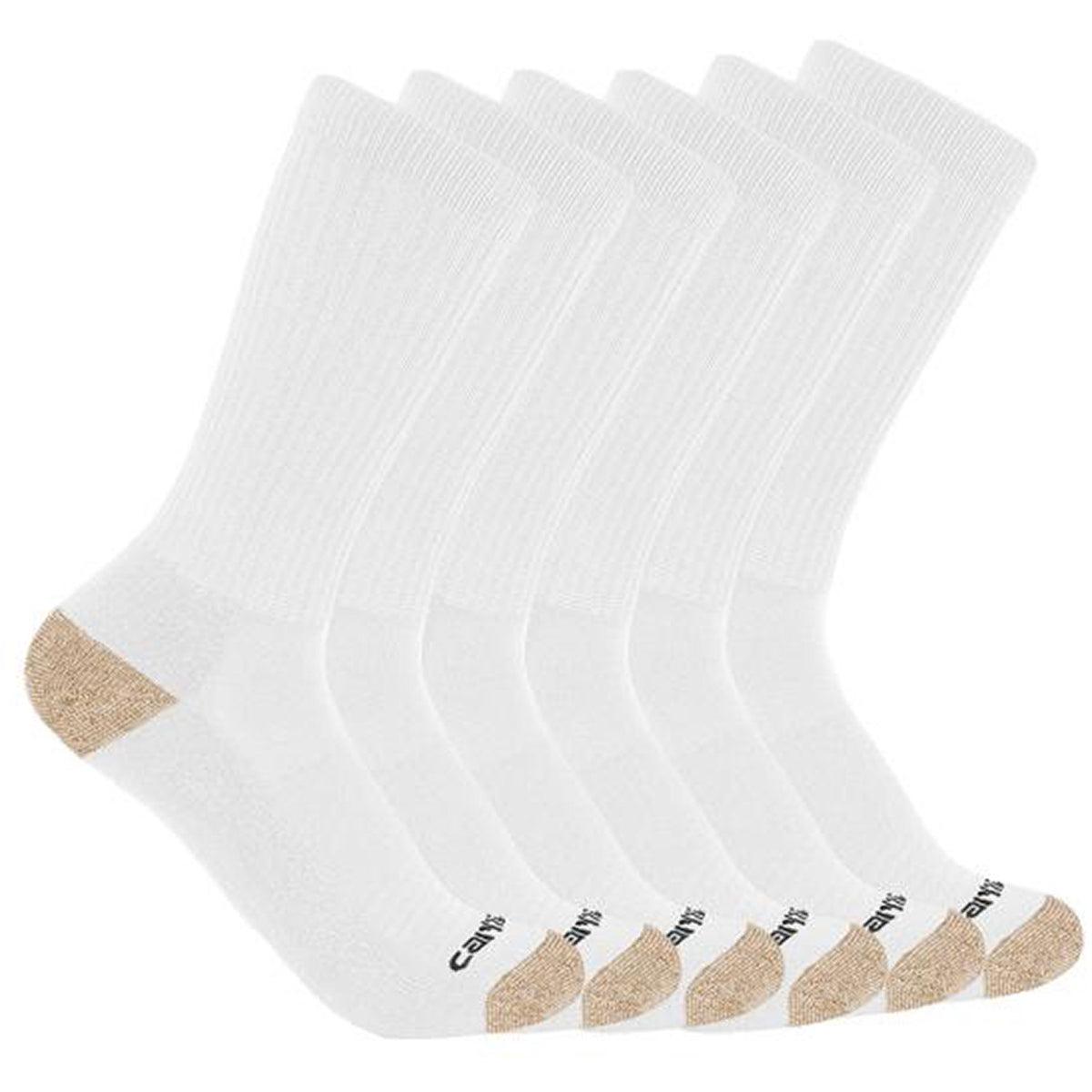 Carhartt Men&#39;s Midweight Crew 6-Pack Socks - Work World - Workwear, Work Boots, Safety Gear