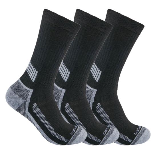 Carhartt Men's Force® Midweight Crew Sock 3-Pack Socks Carhartt Black L