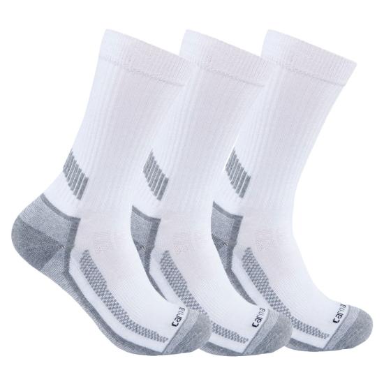 Carhartt Men's Force® Midweight Crew Sock 3-Pack Socks Carhartt White L