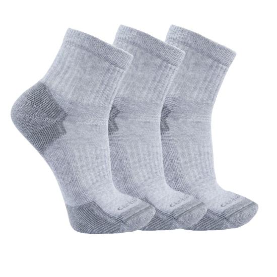Carhartt Men's Midweight Cotton Blend Quarter Sock 3-Pack Socks Carhartt Grey L