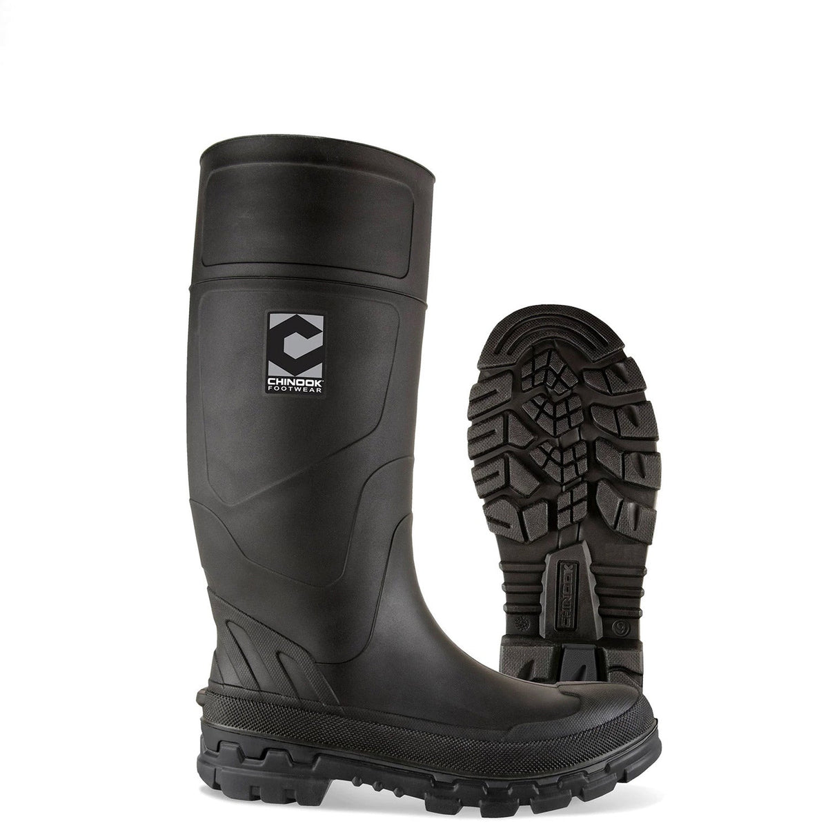 Chinook Men's Kickaxe Regrind Waterproof Rubber Boot Rubber Boots Chinook Footwear Black 10 M
