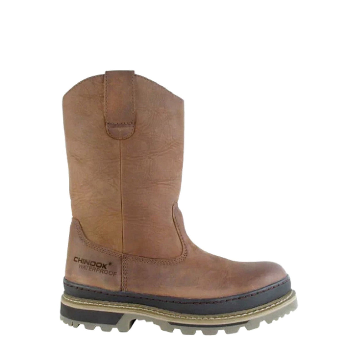 Chinook Men's Rancher Waterproof Work Boot Western Boots Chinook Footwear Dark Brown 10 M/W