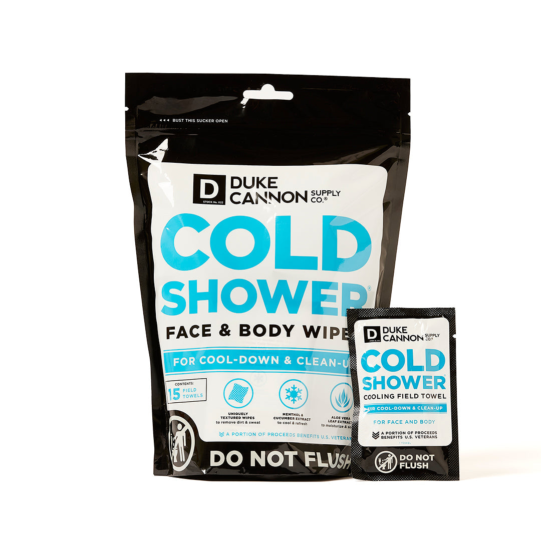 Duke Cannon Cooling Field Towels Pouch (15 Pack) Toiletries Duke Cannon Menthol Aloe Jojoba OS