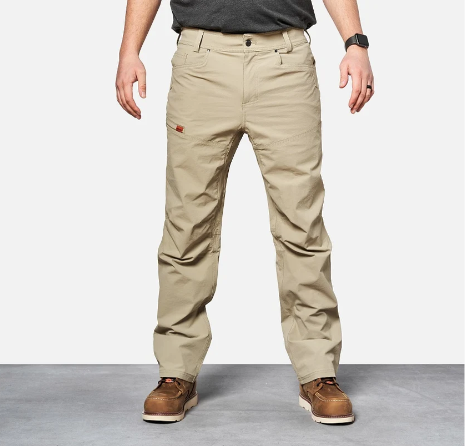 BRUNT Men's The Costello Tech Work Pant Pants BRUNT Khaki 28 30 Inseam
