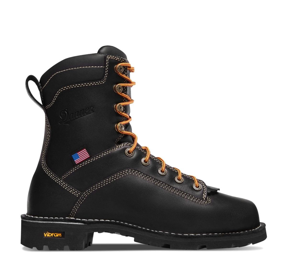Danner Men's Quarry USA 8" Waterproof EH Alloy Toe Work Boot Work Boots Danner Black 10 2E