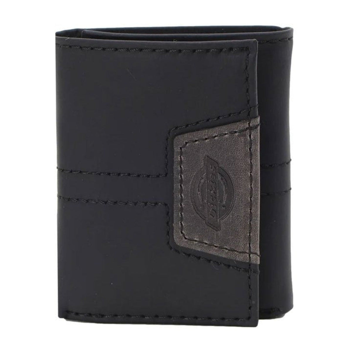 Dickies Leather Logo Patch Trifold Wallet Wallets Dickies Black OS