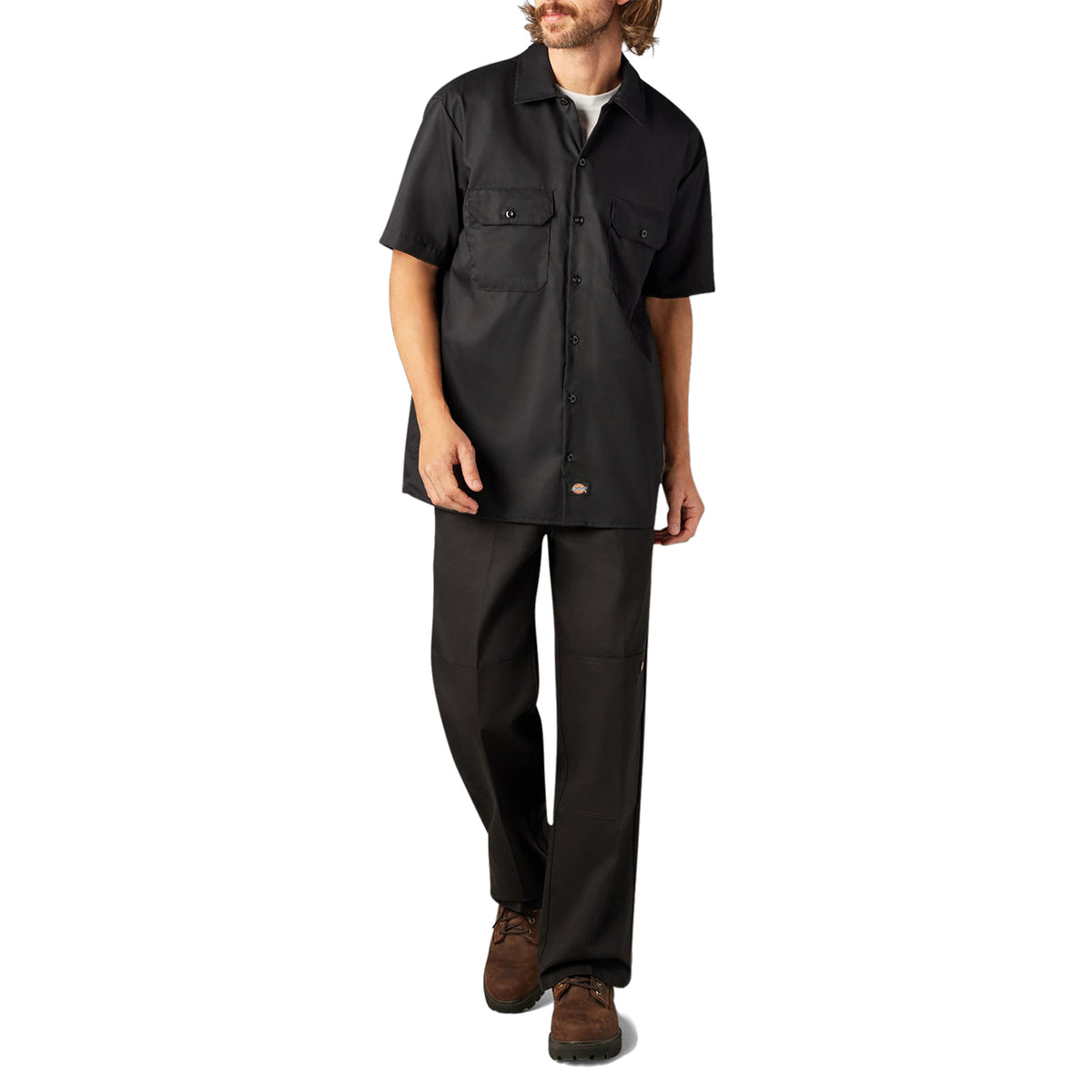 Dickies Men's FLEX Relaxed Fit Short Sleeve Work Shirt