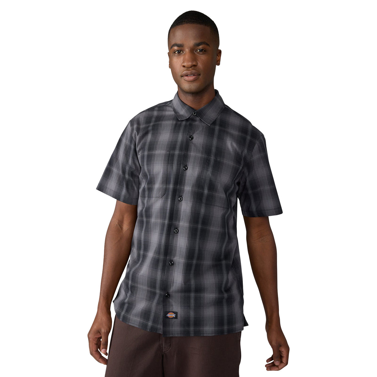 Dickies Men's Plaid Work Shirt Work Shirts Dickies Black 2XL Reg