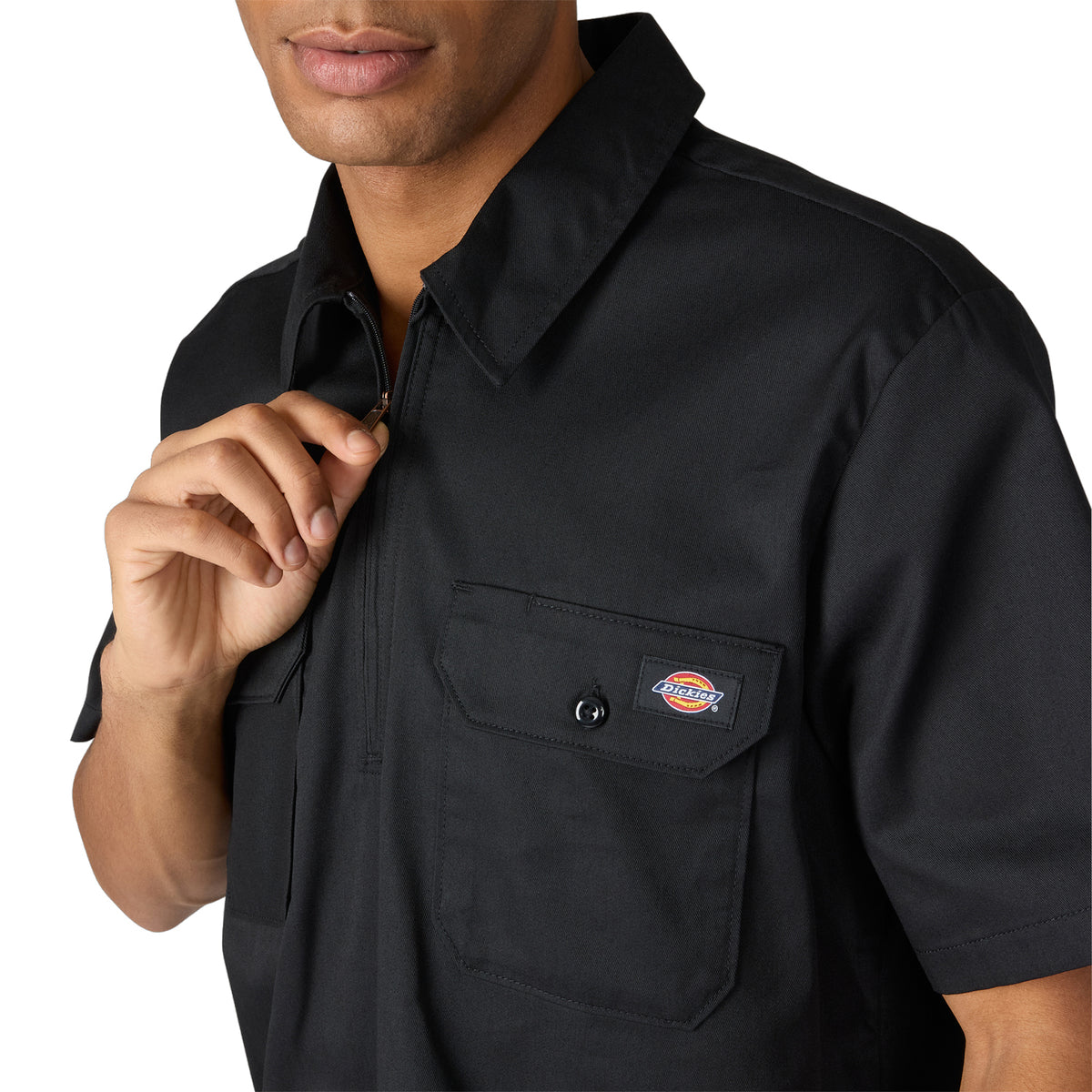 Dickies Men's 1/4 Zip Work Shirt