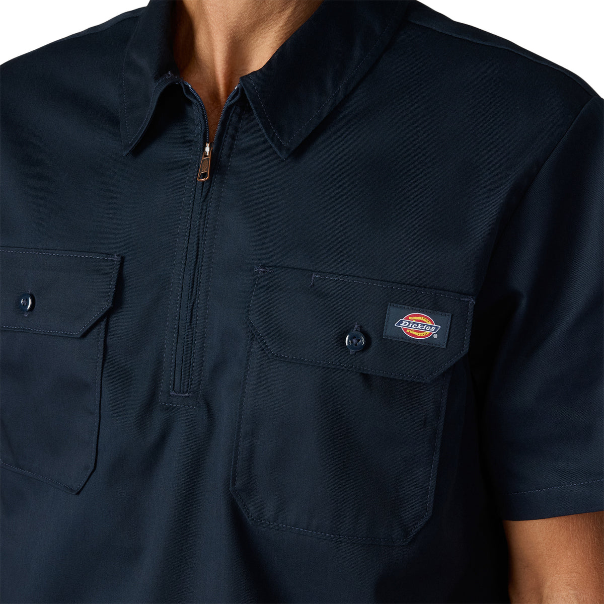 Dickies Men's 1/4 Zip Work Shirt