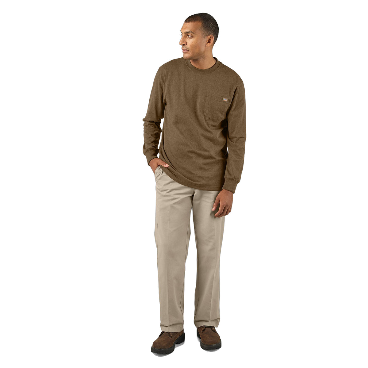 Dickies Men's Long Sleeve Heavyweight Pocket T-Shirt