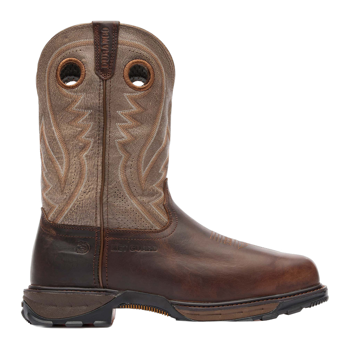 Durango Boots Men's Maverick XP™ Ventilated Western Met-Guard Comp Toe Work Boot Work Boots Durango Dark Brown/Fog 10.5 M