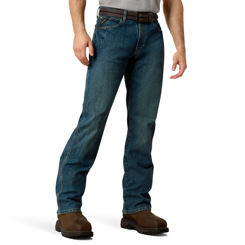 Ariat Men's Rebar M4 Relaxed DuraStretch Basic Boot Cut Jean Pants Ariat Carbine 28 30 Inseam