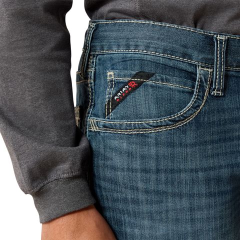 Ariat Men's FR M4 Relaxed Stretch DuraLight Boundary Boot Cut Jean Pants Ariat