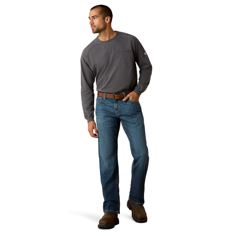 Ariat Men's FR M4 Relaxed Stretch DuraLight Boundary Boot Cut Jean Pants Ariat