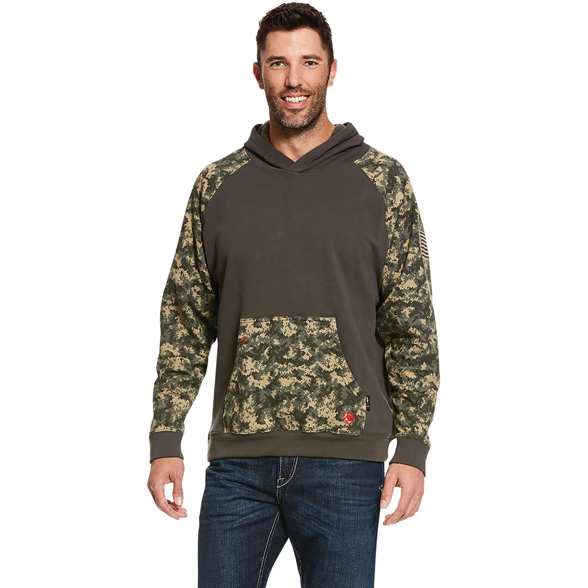 Ariat Men&#39;s Flame Resistant DuraStretch Patriot Hooded Sweatshirt - Work World - Workwear, Work Boots, Safety Gear