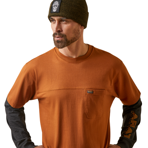 Ariat Men&#39;s Rebar CottonStrong Dually Long Sleeve T-Shirt - Work World - Workwear, Work Boots, Safety Gear