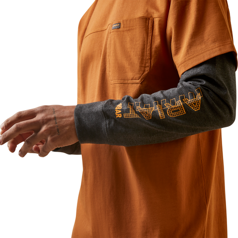 Ariat Men&#39;s Rebar CottonStrong Dually Long Sleeve T-Shirt - Work World - Workwear, Work Boots, Safety Gear