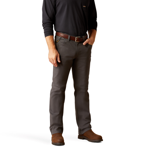 Ariat Men's Rebar M5 Straight DuraStretch Made Tough Straight Pant Pants Ariat Rebar Grey 28 30 Inseam