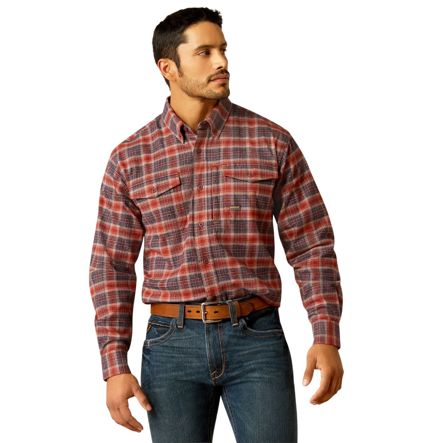 Ariat Men's Rebar Flannel DuraStretch™ Button-Down Work Shirt - Work World - Workwear, Work Boots, Safety Gear